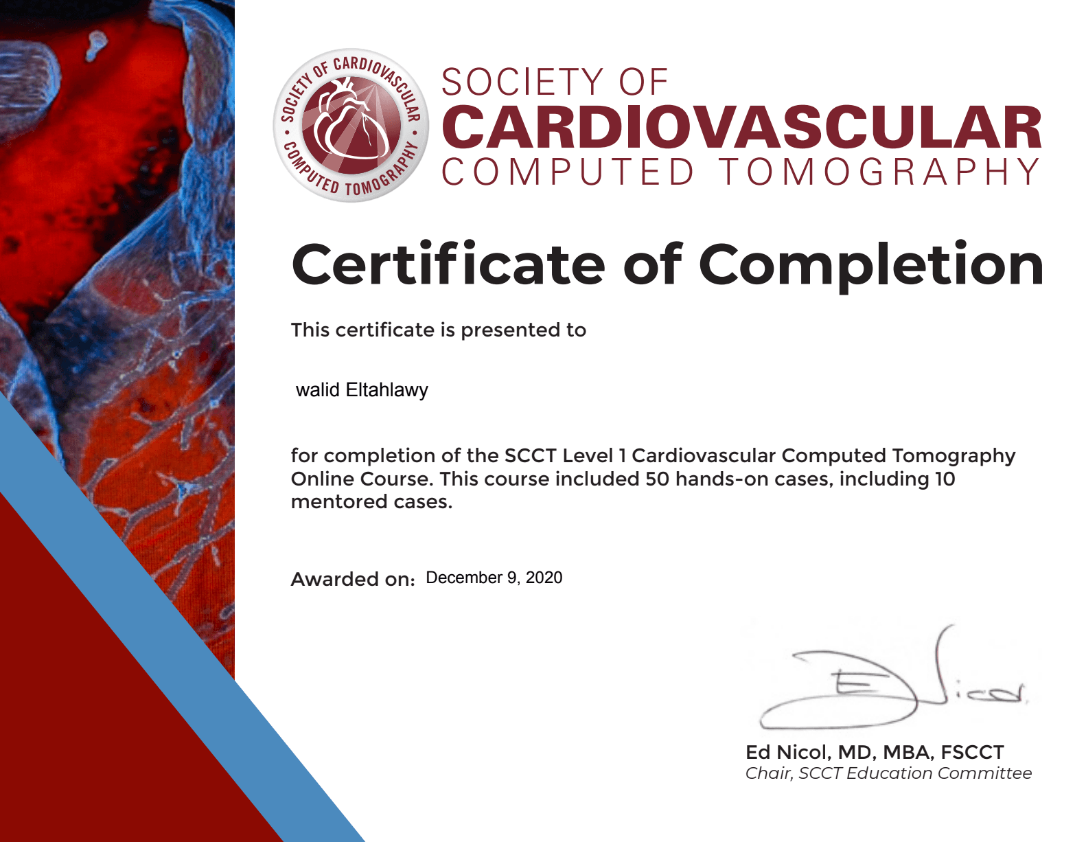 Cardiac CT Level 1 Certification
